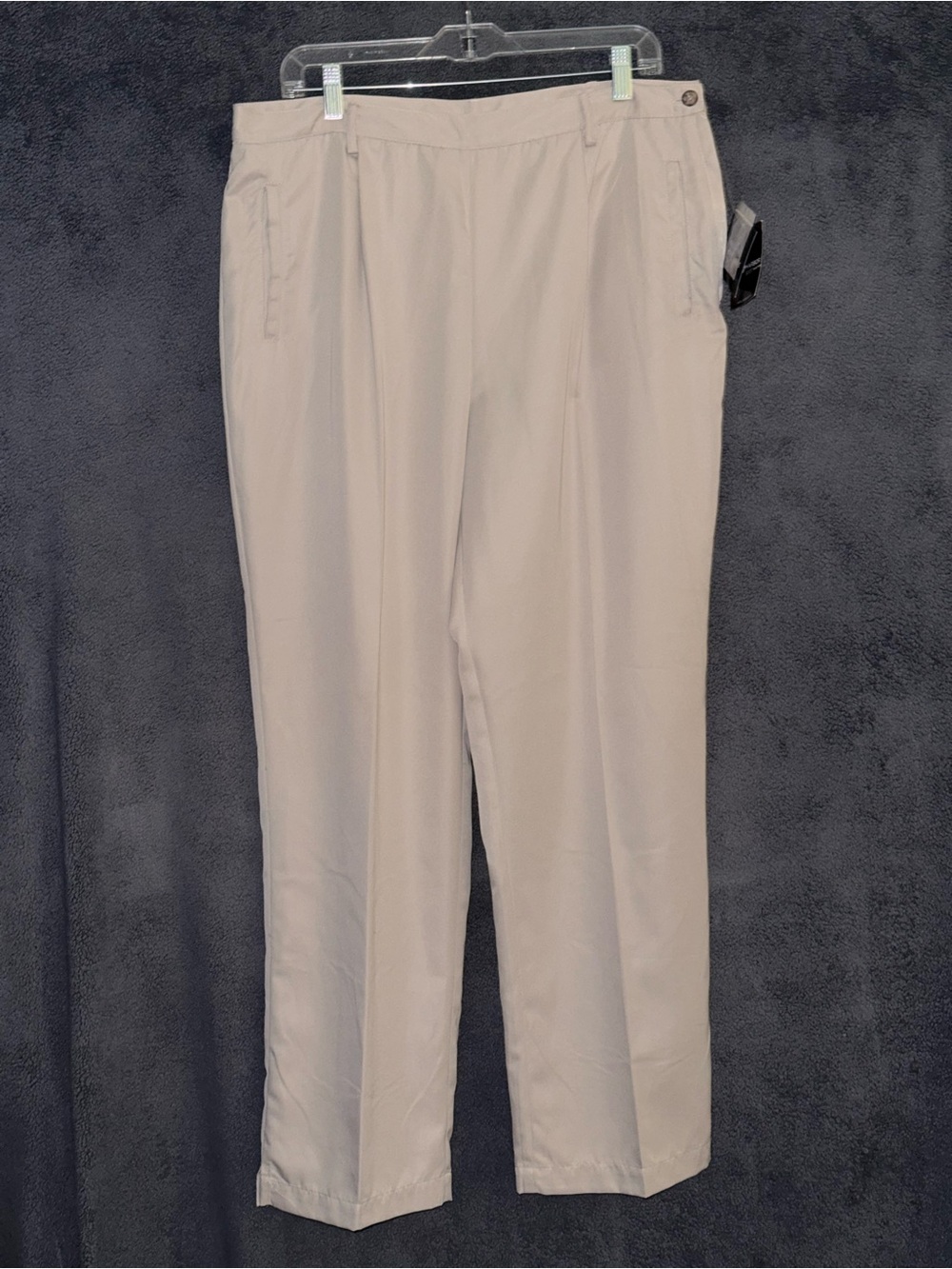 NWT Sag Harbor Sport Women's Light Khaki Tan Straight Leg Trousers Size 16